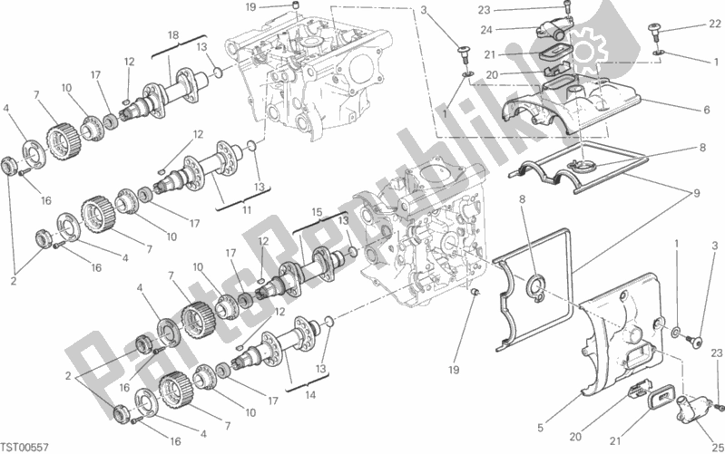 Todas las partes para Culata: Sistema De Distribución de Ducati Monster 821 Dark Thailand 2015